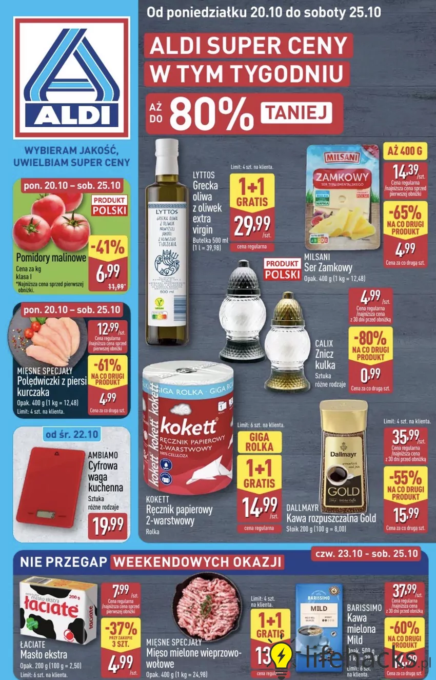 Jak kupisz dwie sztuki tej kawy to za drugą zapłacisz tylko 14,99 zł Promocje w ALDI