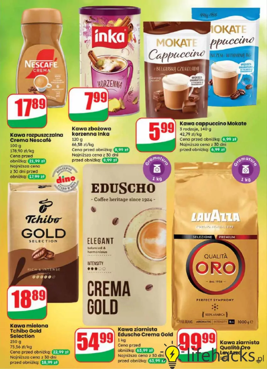 W Dino przeceny m.in. kultowych kaw Dino - gazetka