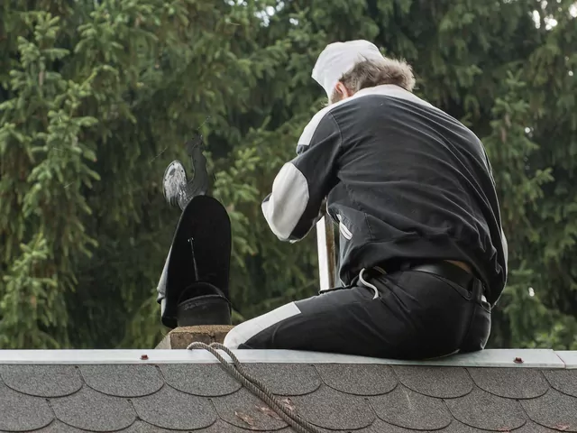 Czyszczenie komina ze smoły i sadzy