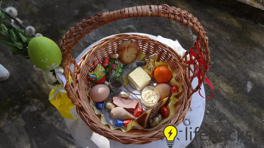 Produkty do koszyczka wielkanocnego