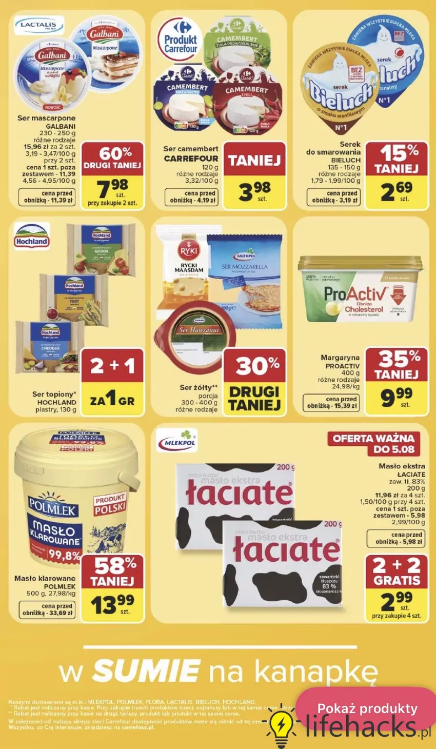 500 g masła klarowanego Polmlek w cenie 13,99 zł/szt. (58% taniej) Promocje w Carrefour