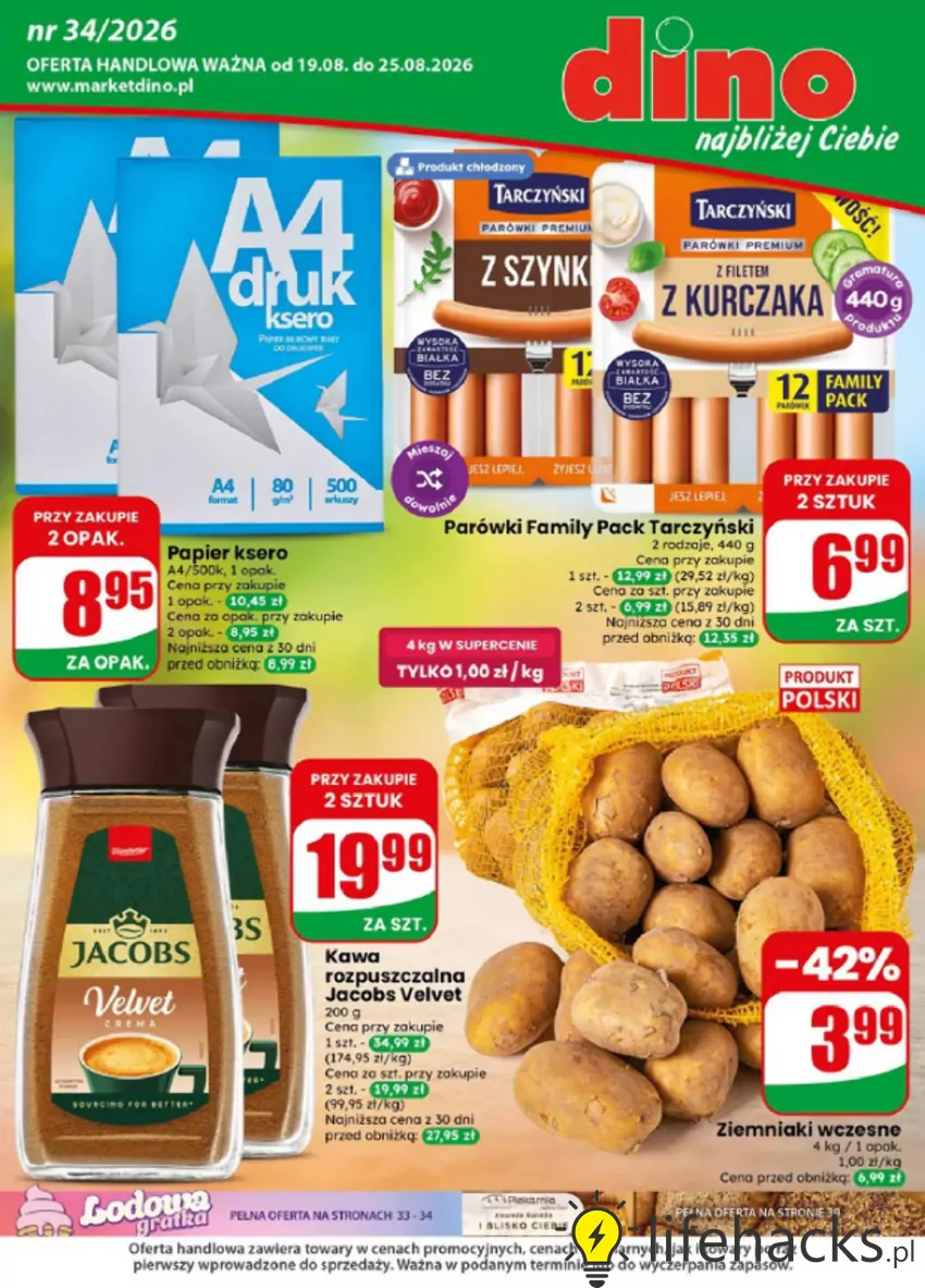 W Dino duże obniżki cen kultowych produktów Dino - gazetka
