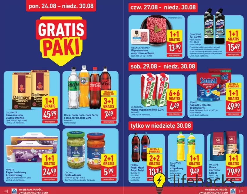 "Gratis paki" w wybrane dni w ALDI Aldi - gazetka