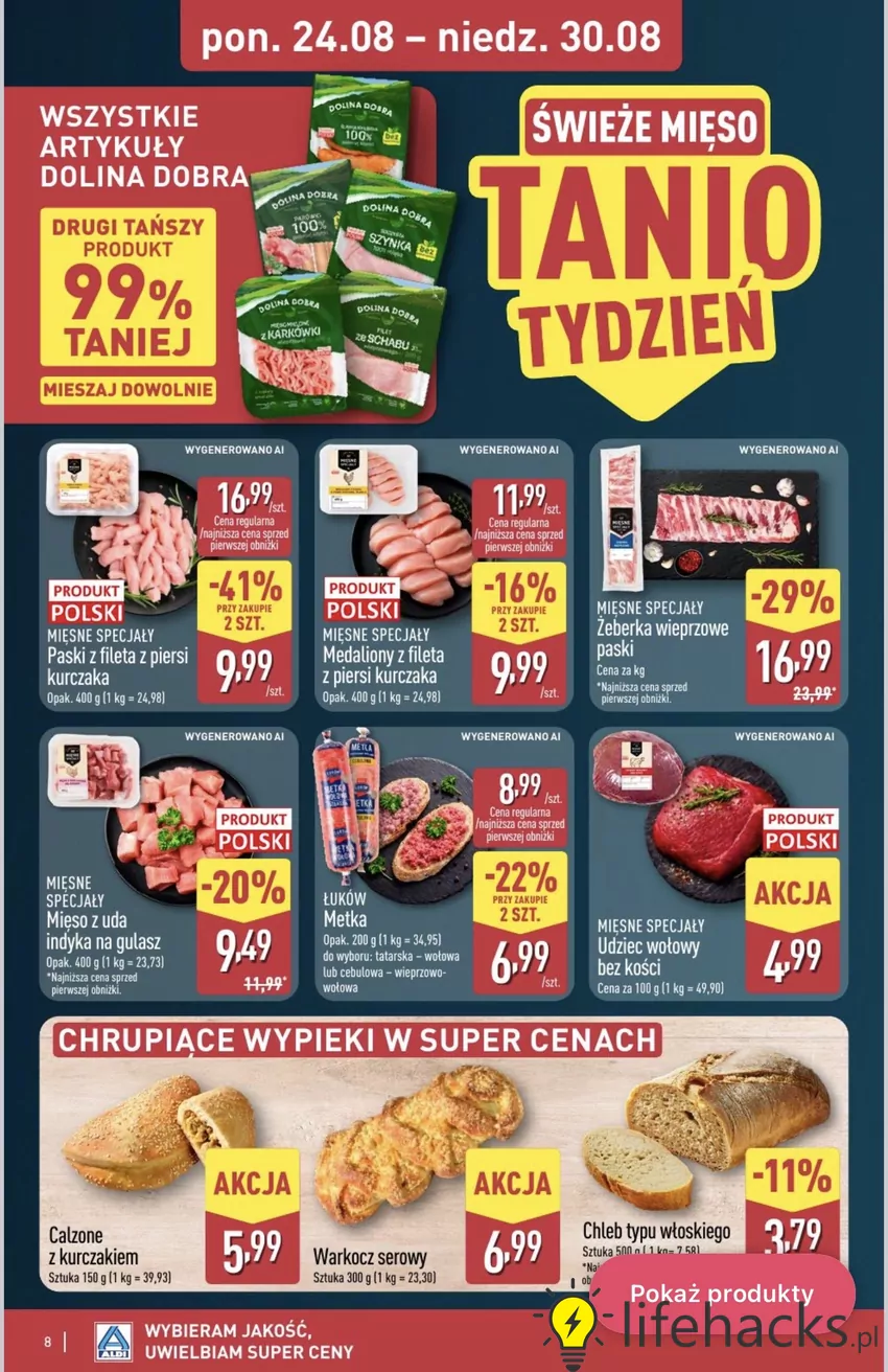 Wszystkie artykuły marki Dolina Dobra z rabatem 99% na drugą, tańszą sztukę w ALDI Promocje w ALDI