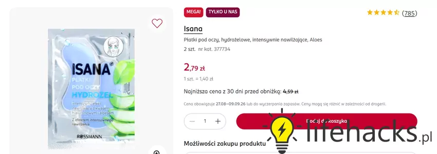Płatki hydrożelowe teraz znacznie taniej w Rossmannie Rossmann - gazetka