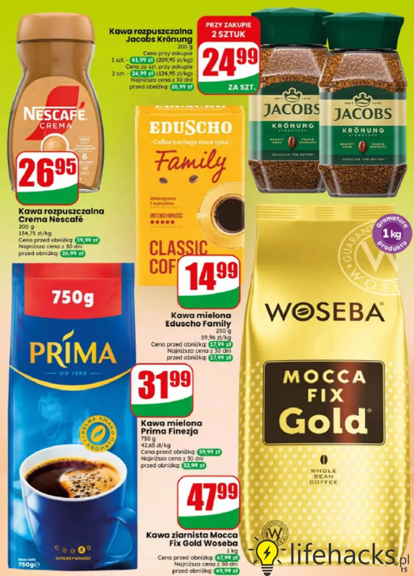 Popularne kawy w obniżonej cenie Dino - gazetka