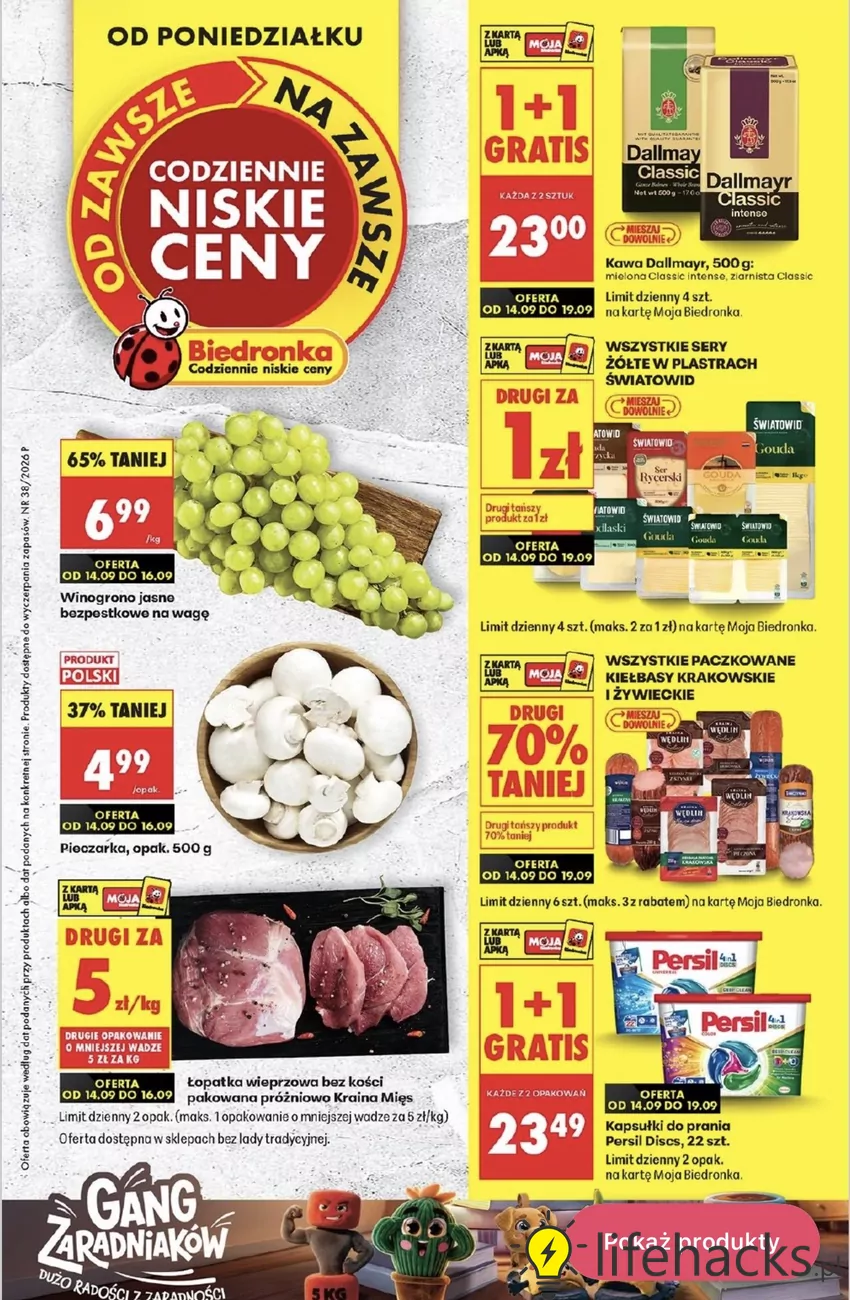 1+1 gratis na kawę Dallmayr Classic Intense (mielona) i Dallmayr Classic (ziarnista) 500 g Promocje w Biedronce