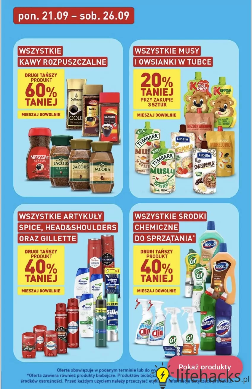 Wszystkie kawy rozpuszczalne z rabatem 60% hna drugą, tańszą sztukę w ALDI Promocje w ALDI