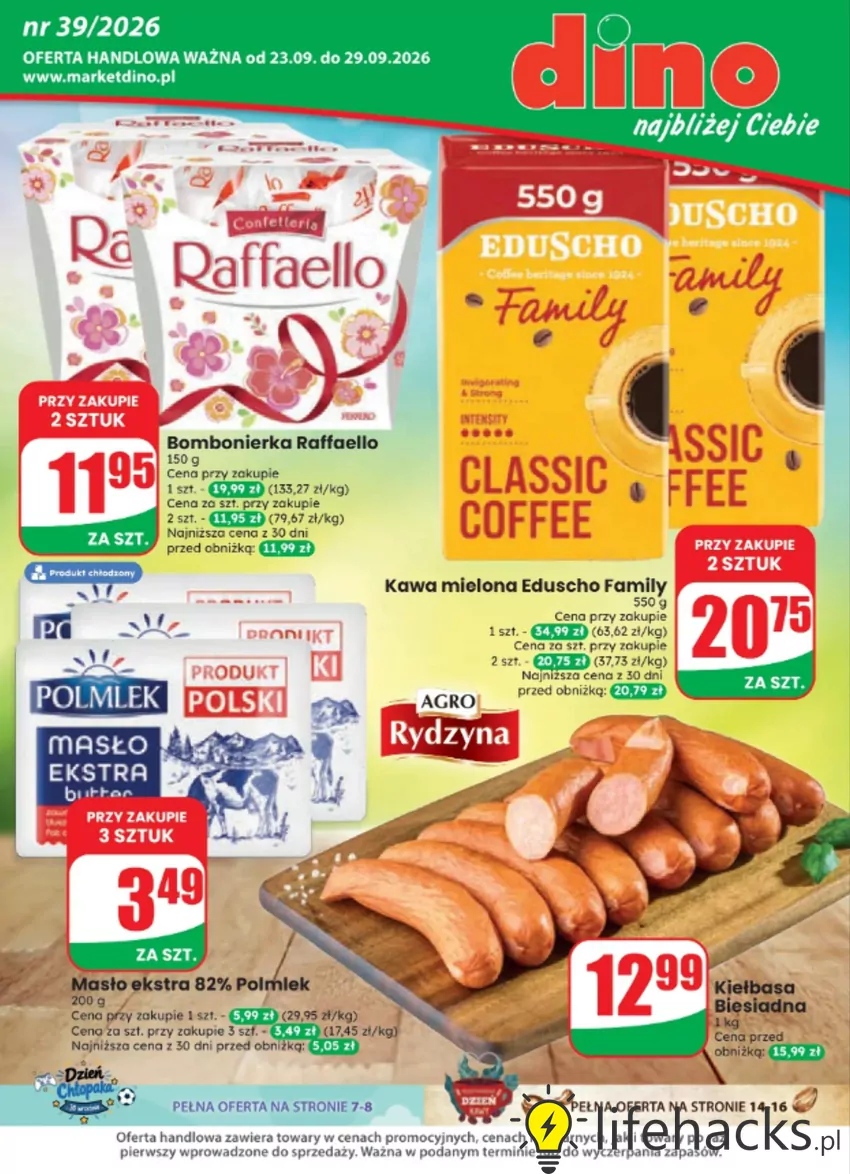 W promocji m.in. kawa i masło Dino - gazetka
