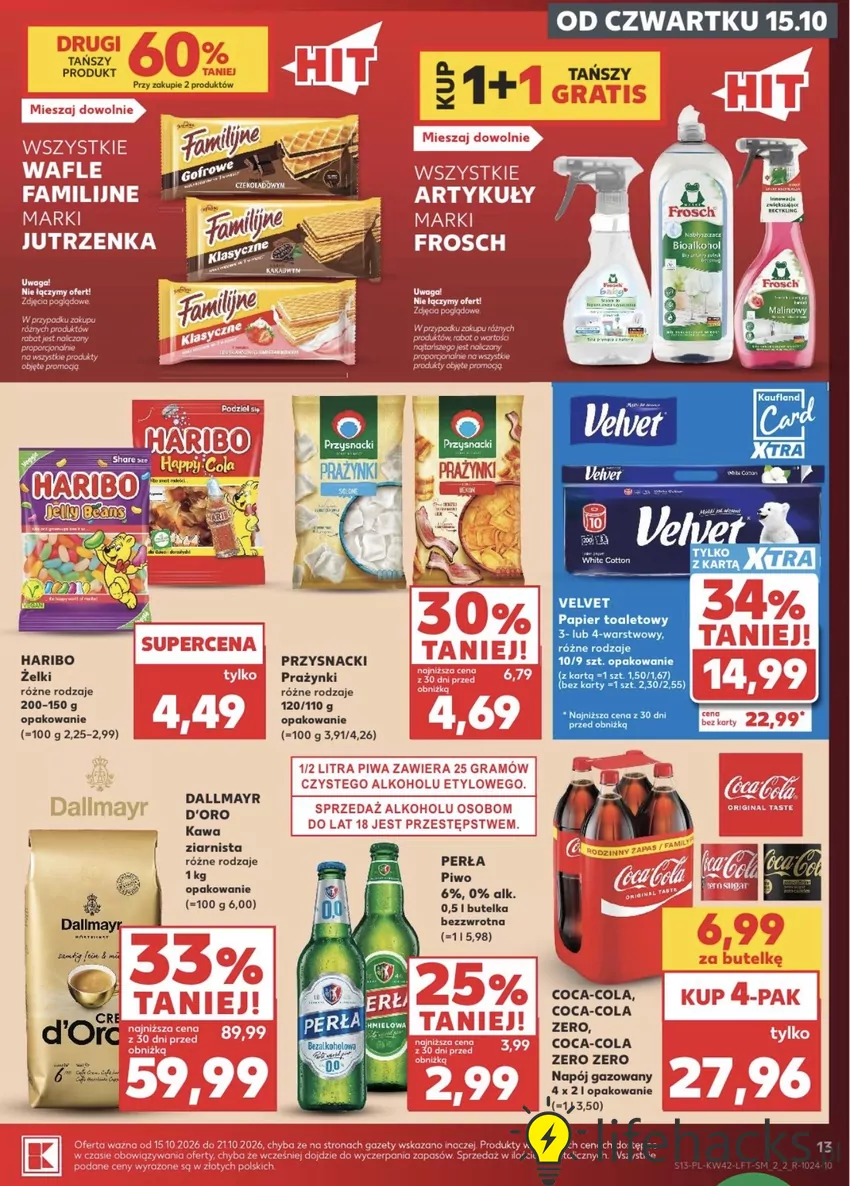 Wszystkie wafle Familijne marki Jutrzenka w promocji "drugi tańszy produkt 60% taniej" Promocje w Kauflandzie